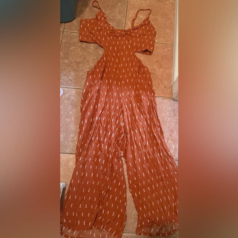 George Terracotta Wide Leg Jumpsuit